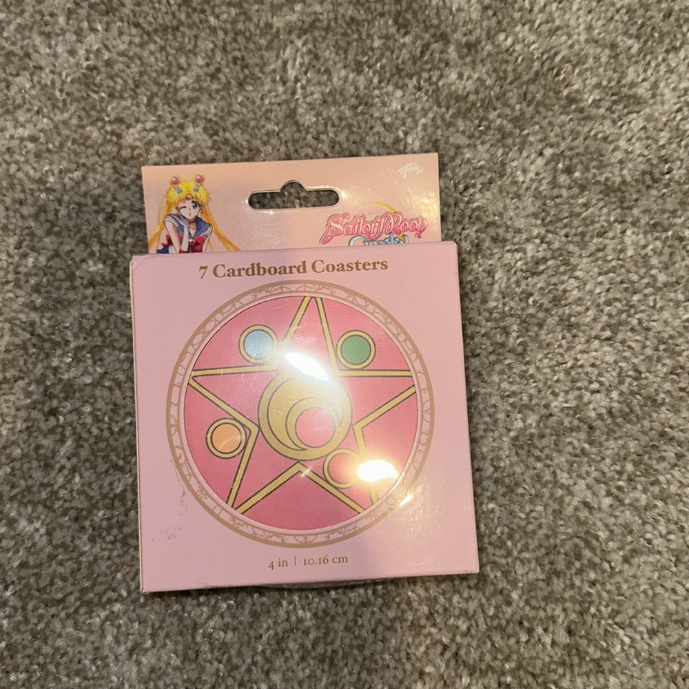 Sailor moon card board coasters